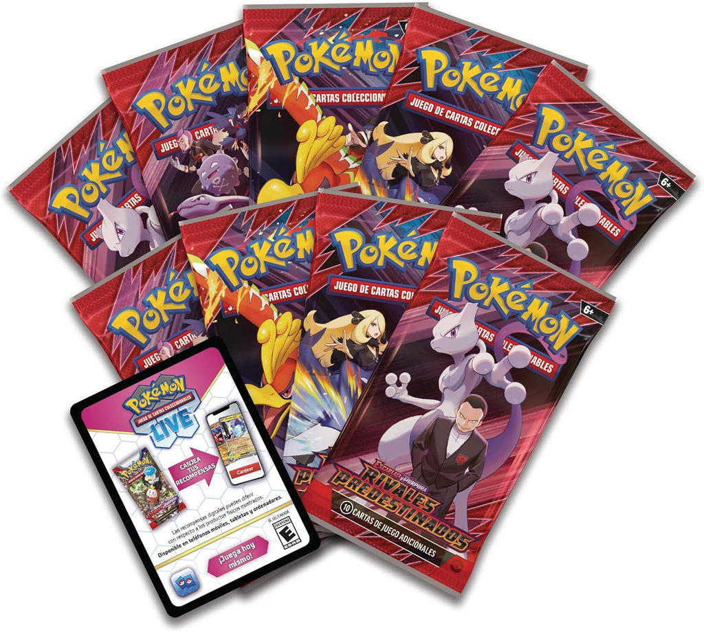Pokémon: Caja de Entrenador Élite de Escarlata y Púrpura-Rivales Predestinados de JCC Pokémon (1 Carta de promoción con ilustración expandida, 9 Sobres de Mejora y Accesorios prémium)