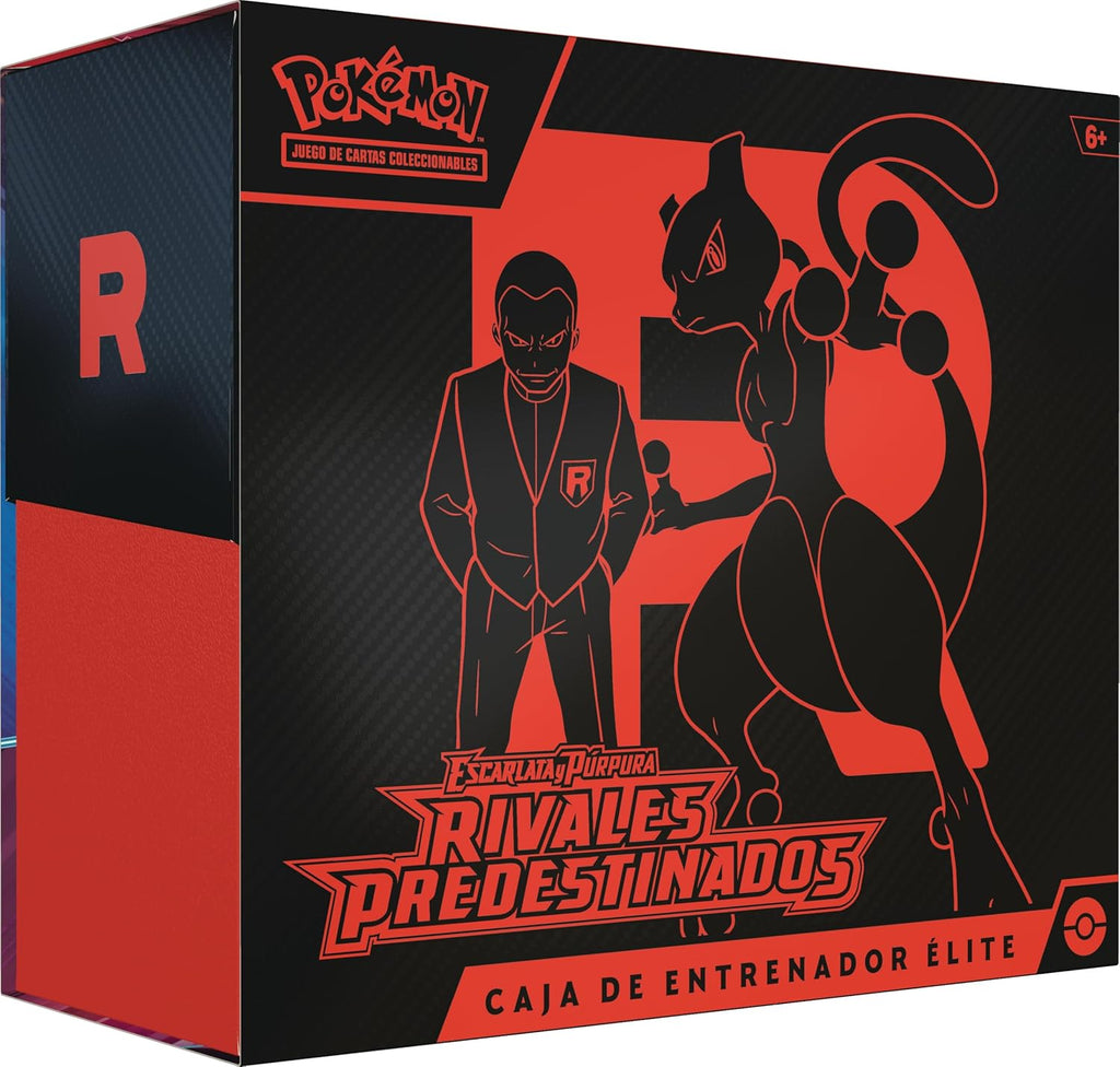 Pokémon: Caja de Entrenador Élite de Escarlata y Púrpura-Rivales Predestinados de JCC Pokémon (1 Carta de promoción con ilustración expandida, 9 Sobres de Mejora y Accesorios prémium)