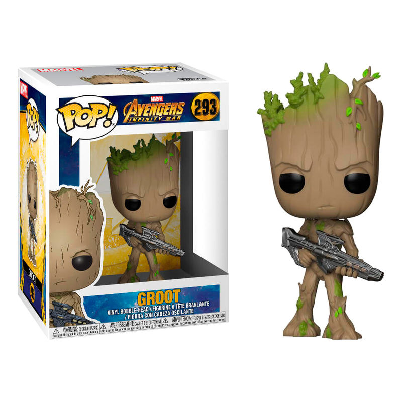 Figura POP Marvel Avengers Infinity War Teen Groot with Gun_1