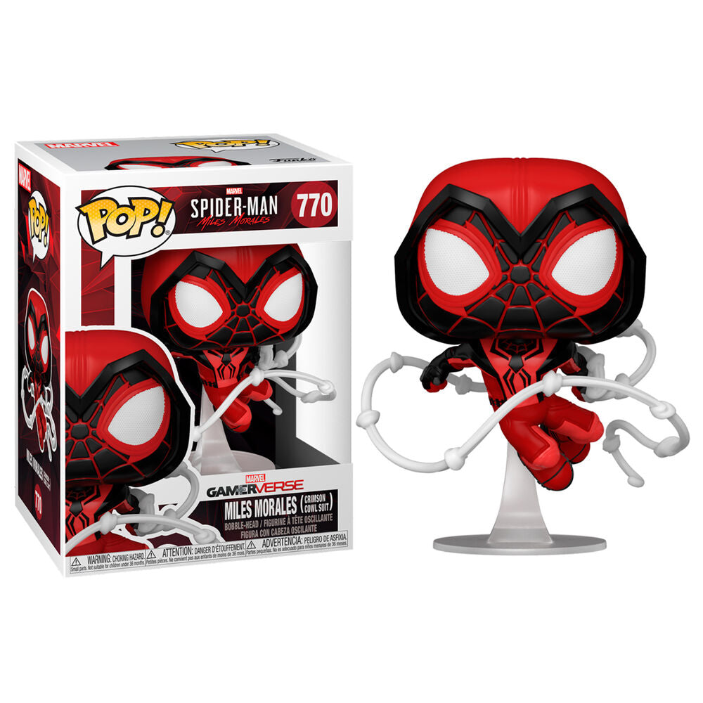 Figura POP Marvel Spiderman Miles Morales Crimson Cowl Suit_1