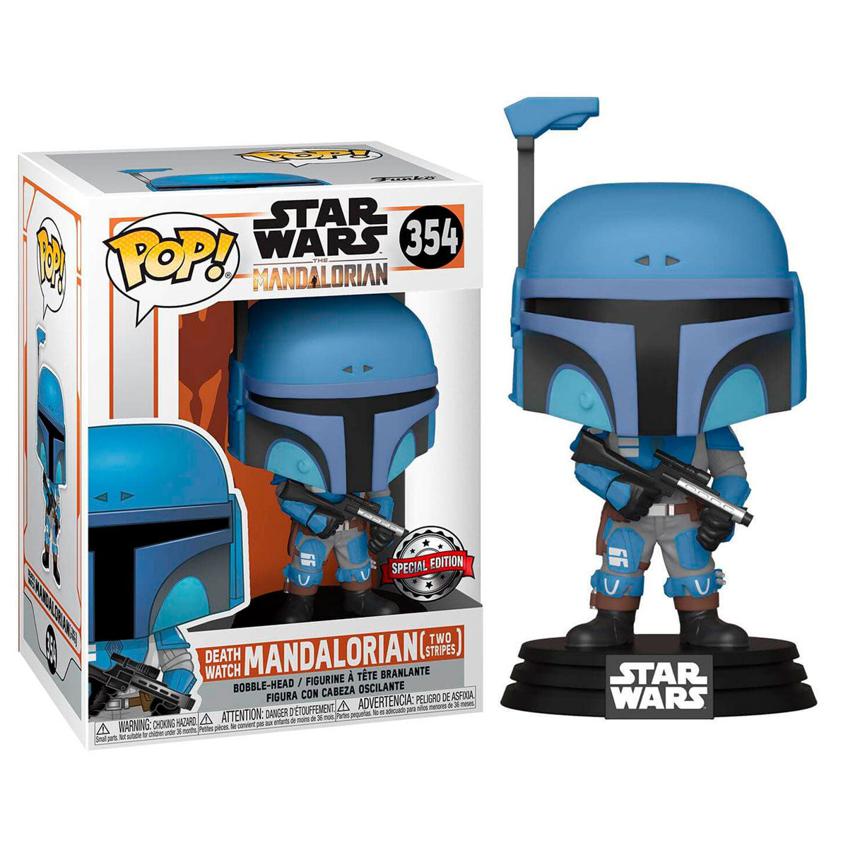 Figura POP Star Wars Mandalorian Death Watch Mandalorian Two Stripes Exclusive_1