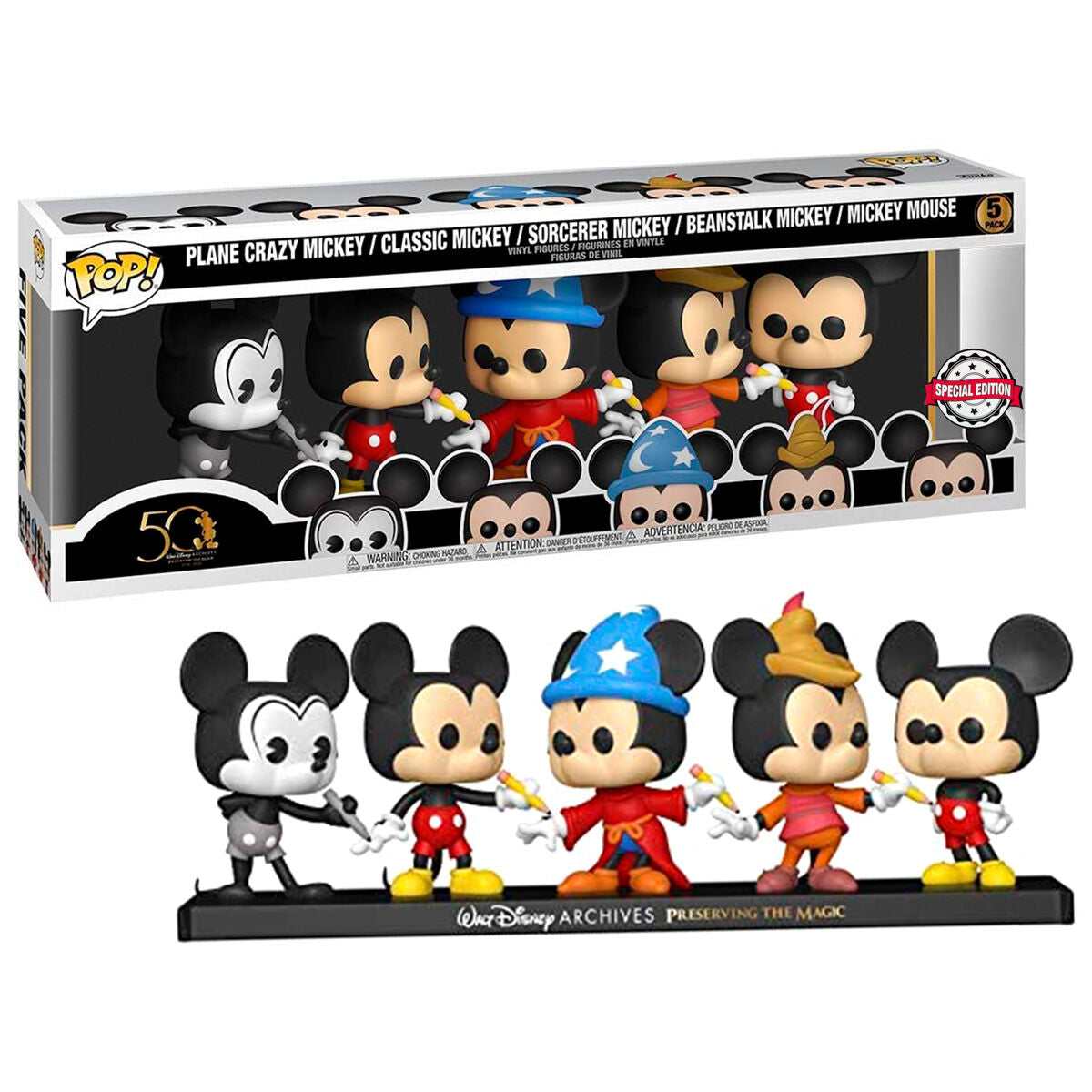 Set 5 figuras POP Disney Archives Mickey Exclusive_1