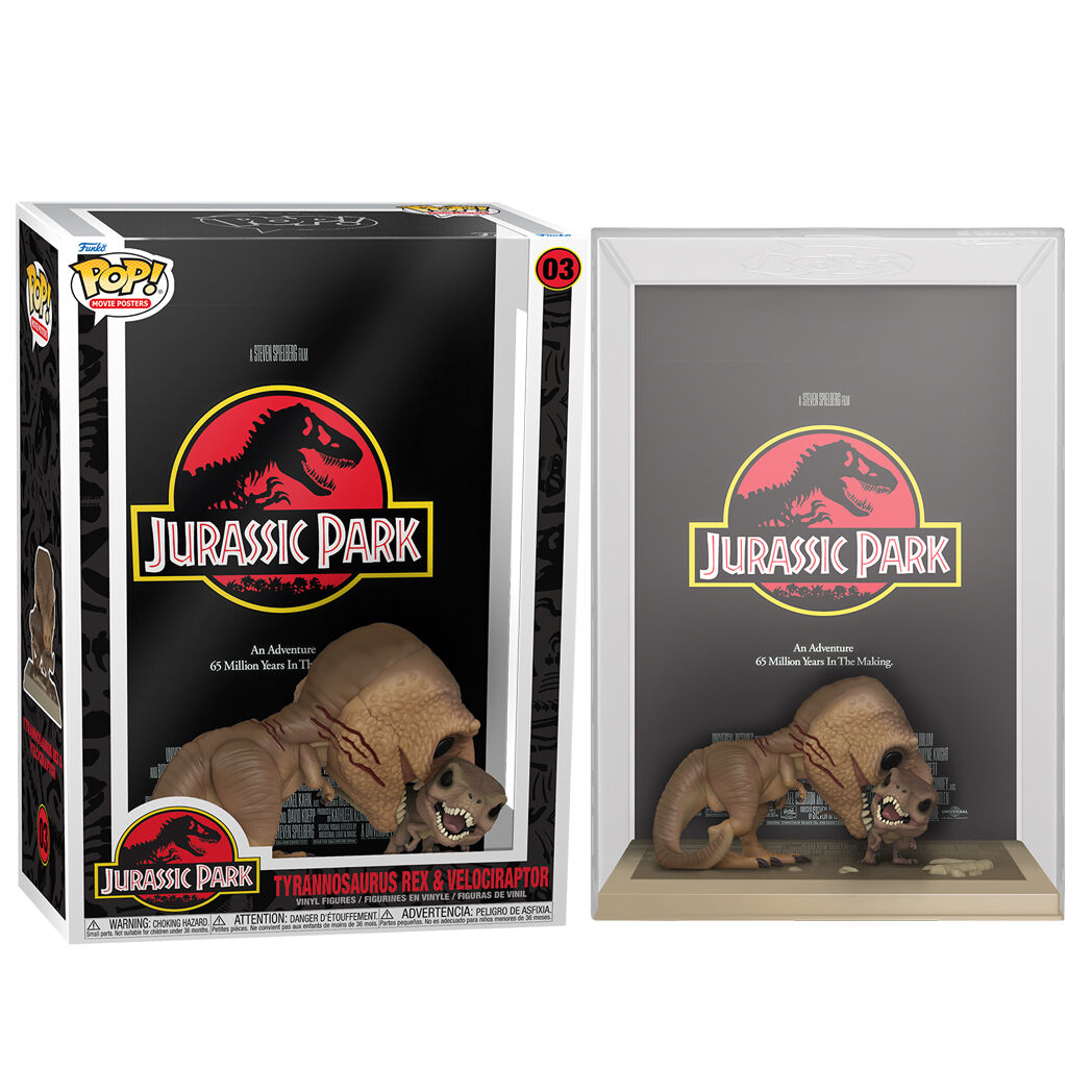 Figura POP Movie Poster Jurassic Park Tyrannosaurus Rex and Velociraptor_1