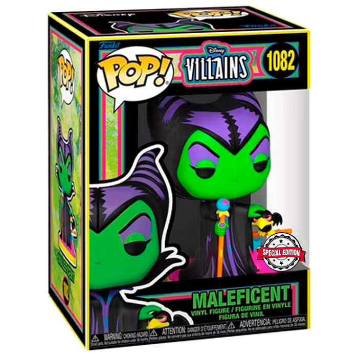 Figura POP Disney Villains Maleficent Black Light Exclusive_1