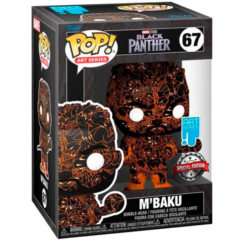 Figura POP Marvel Black Panther M Baku Artist + Case Exclusive_1