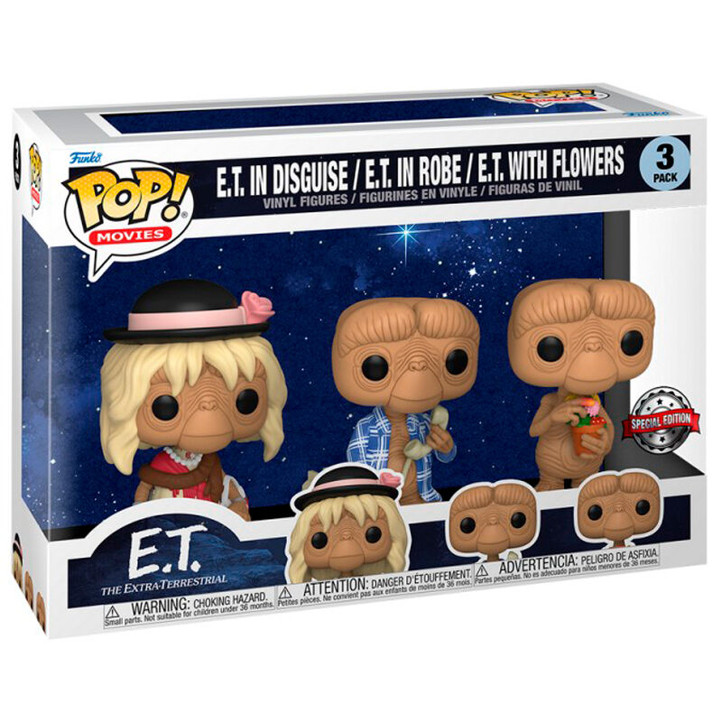 Blister 3 figuras POP E.T El Extraterrestre Exclusive_1