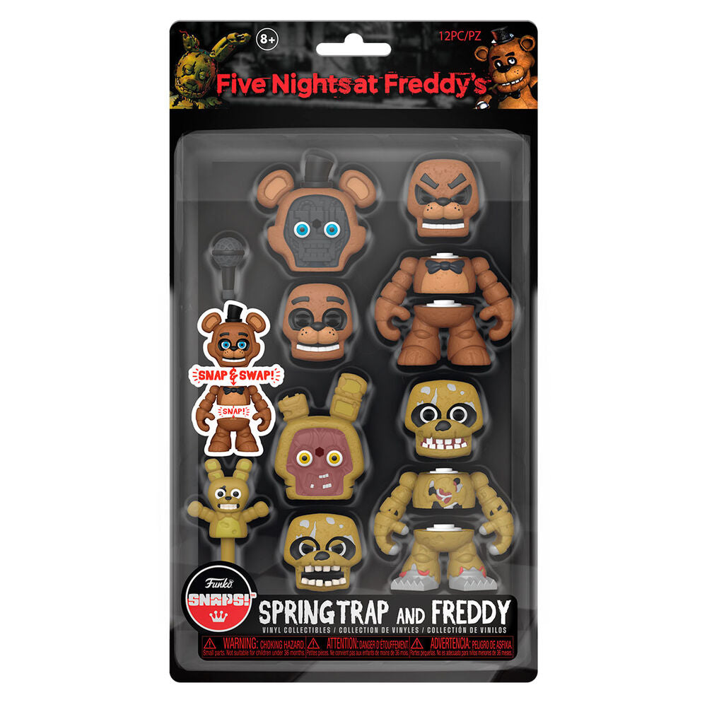 Blister 2 figuras Snaps! Five Nights at Freddys Springtrap and Freddy_1