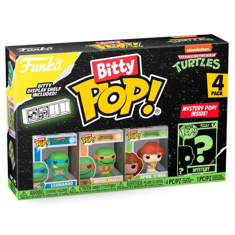 Blister 4 figuras Bitty POP Tortugas Ninja Leonardo_1