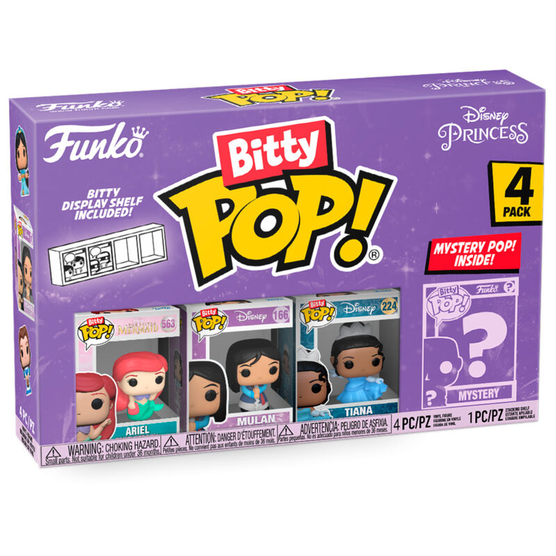 Blister 4 figuras Bitty POP Disney Princesas Ariel_1