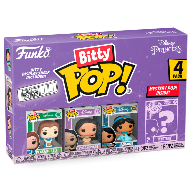 Blister 4 figuras Bitty POP Disney Princesas Bella_1