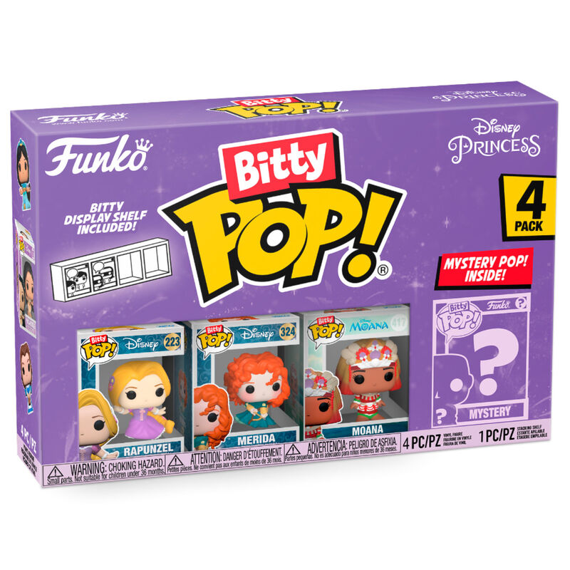 Blister 4 figuras Bitty POP Disney Princesas Rapunzel_1