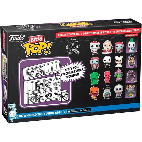 Blister 4 figuras Bitty POP Disney Pesadilla Antes de Navidad Pumpkin King