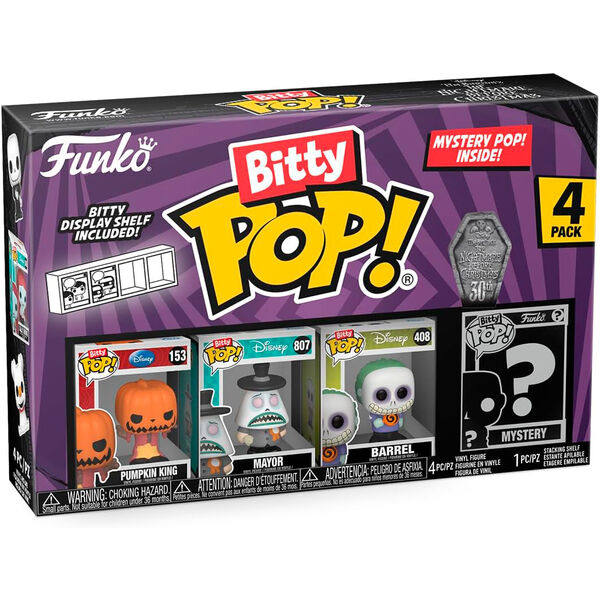 Blister 4 figuras Bitty POP Disney Pesadilla Antes de Navidad Pumpkin King_1