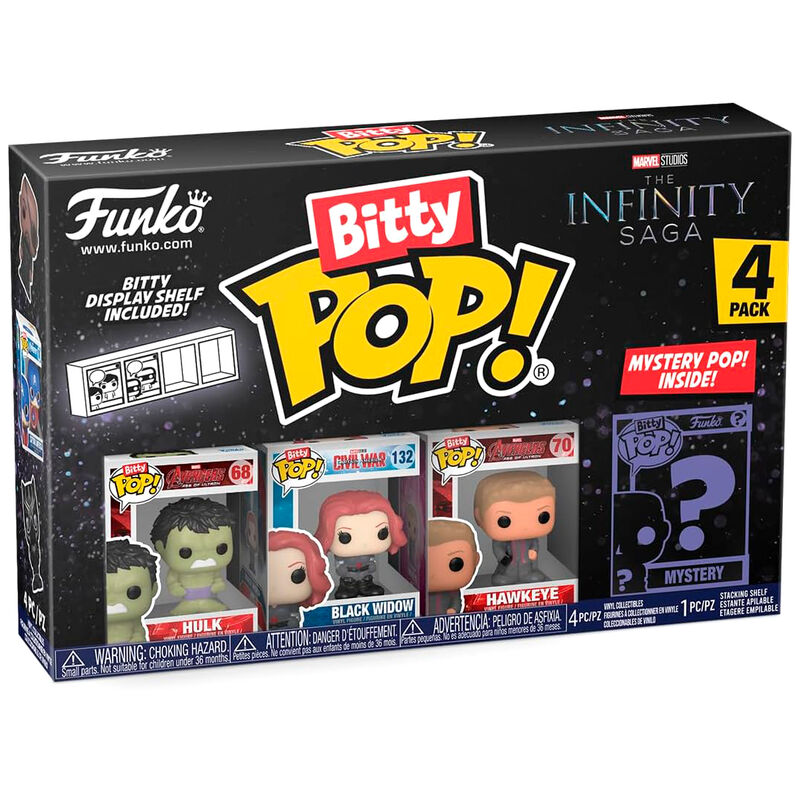 Blister 4 figuras Bitty POP Marvel The Infinity Saga Hulk_1