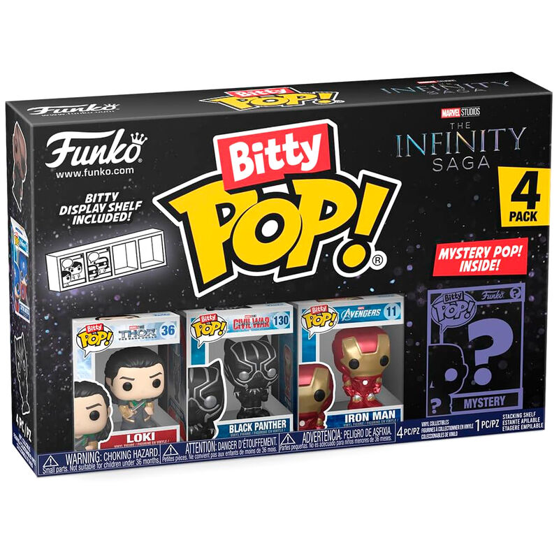 Blister 4 figuras Bitty POP Marvel The Infinity Saga Loki_1
