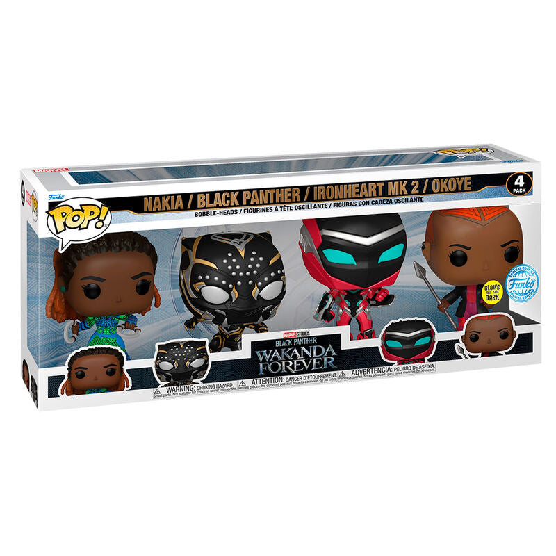 Blister 4 figuras POP Marvel Black Panther Wakanda Forever Exclusive_1