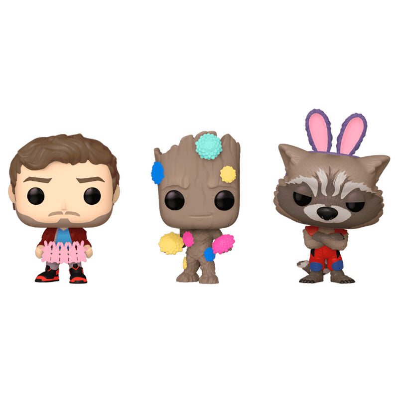 Blister 3 figuras Carrot Pocket POP Marvel Guardianes de la Galaxia Pascua_1