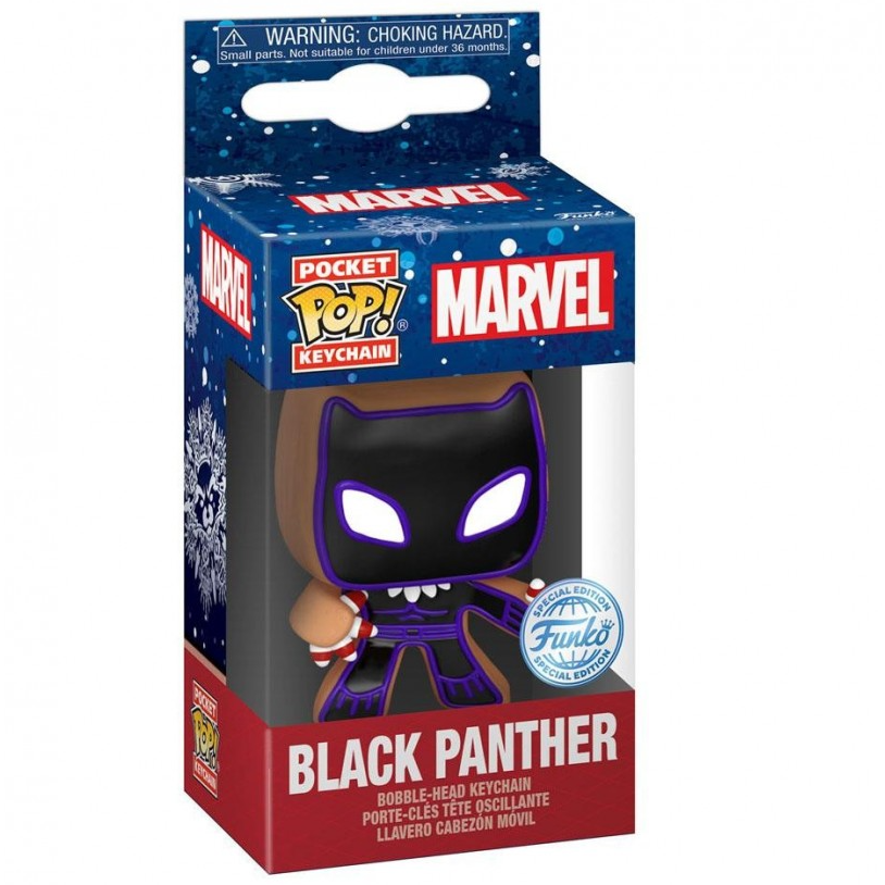 Llavero Pocket POP Marvel Holiday Black Panther Exclusive_1