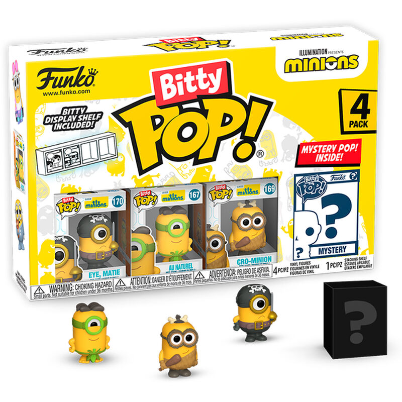 Blister 4 figuras Bitty POP Minions Series 1_1