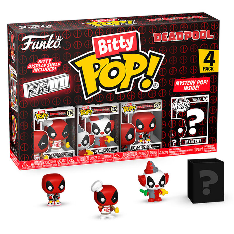 Blister 4 figuras Bitty POP Marvel Deadpool Master_1