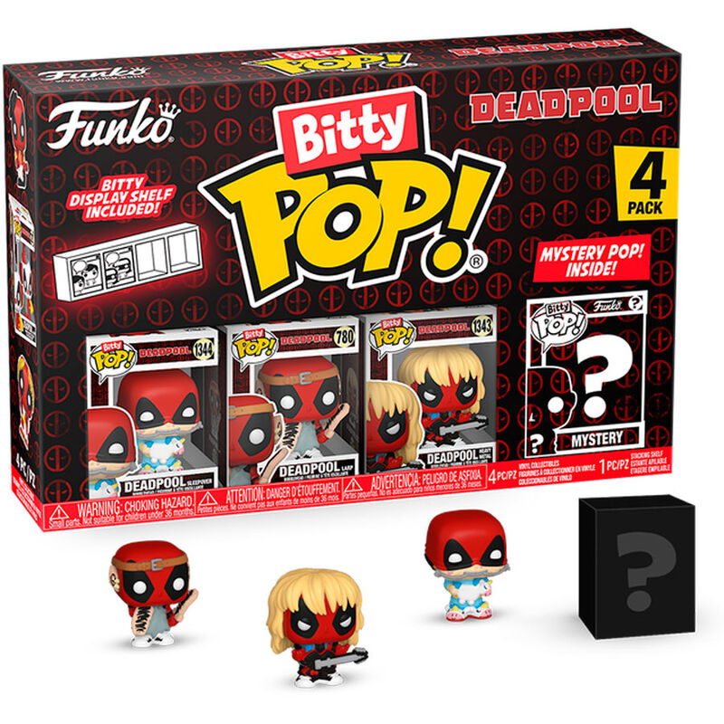 Blister 4 figuras Bitty POP Marvel Deadpool Sleepover_1