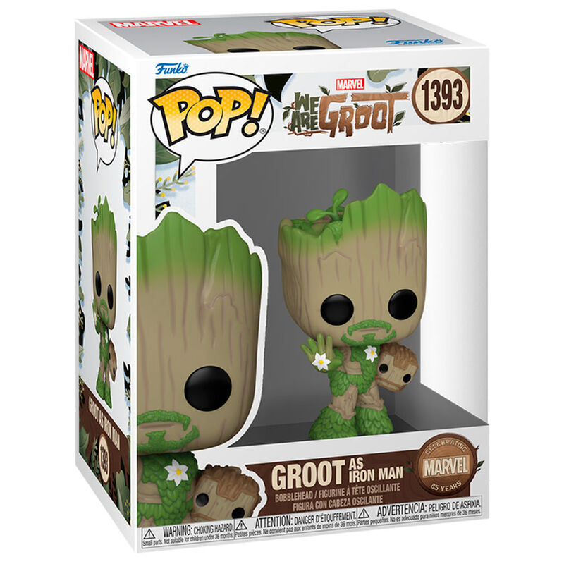 Figura POP Marvel We Are Groot - Groot as Iron Man_1