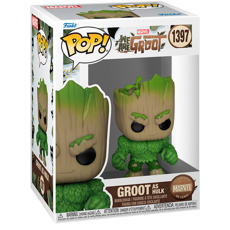Figura POP Marvel We Are Groot - Groot as Hulk_1