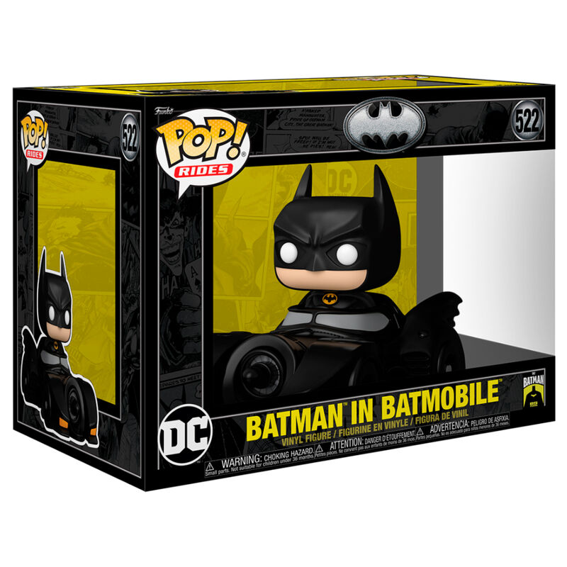 Figura POP Rides Deluxe DC Comics Batman in Batmobile_1