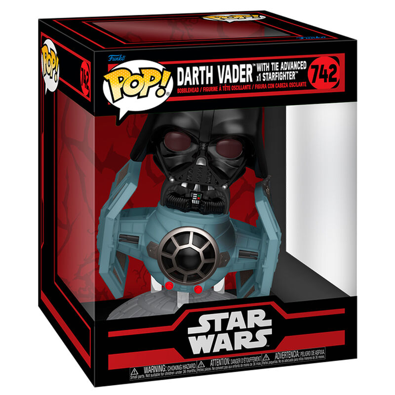 Figura POP Rides Deluxe Star Wars Darth Vader with Tie Advanced Starfighter_1