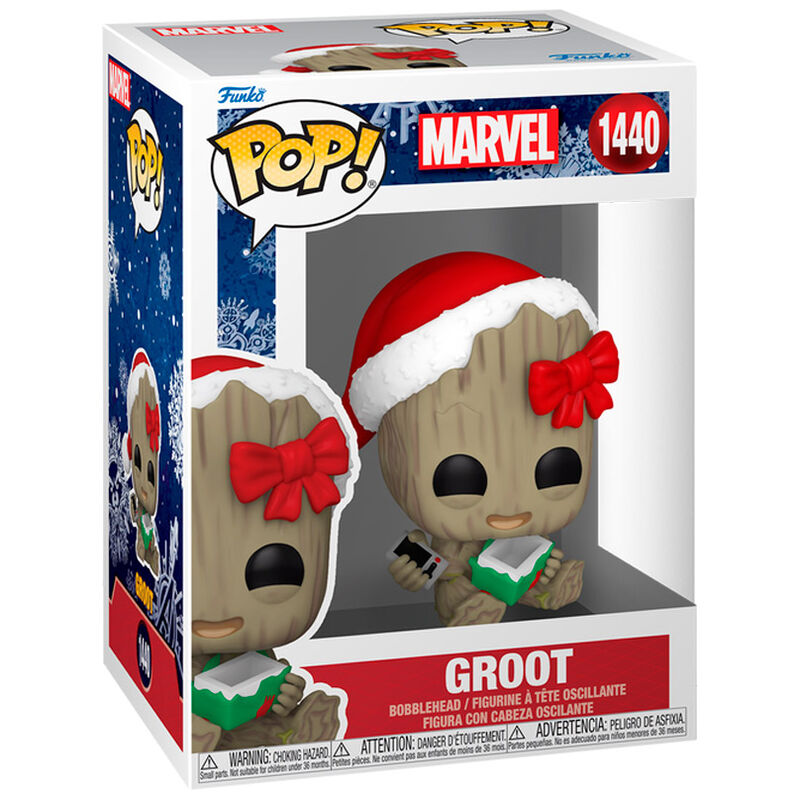 Figura POP Marvel Groot with Present_1