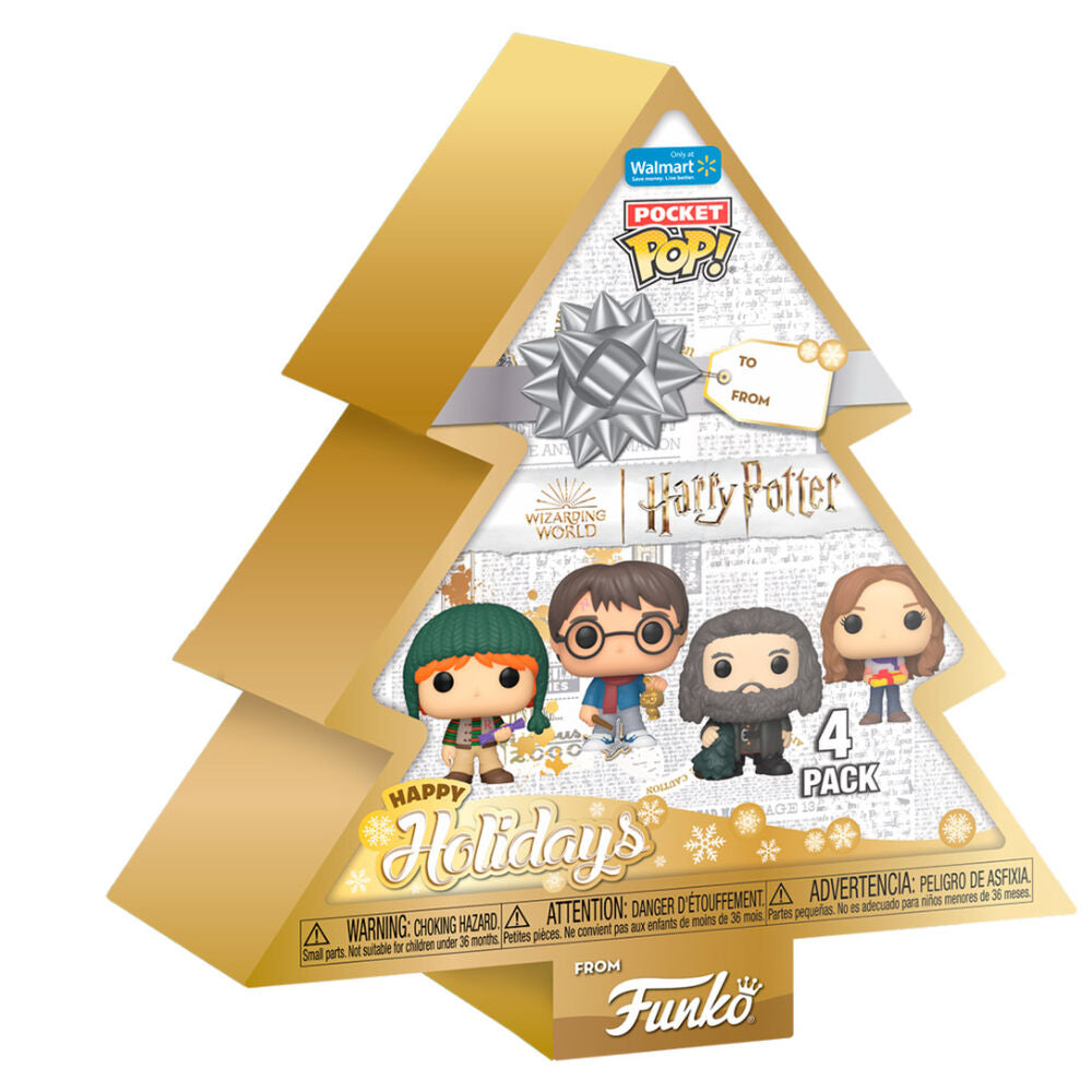 Arbol con 4 figuras Pocket POP Harry Potter_1