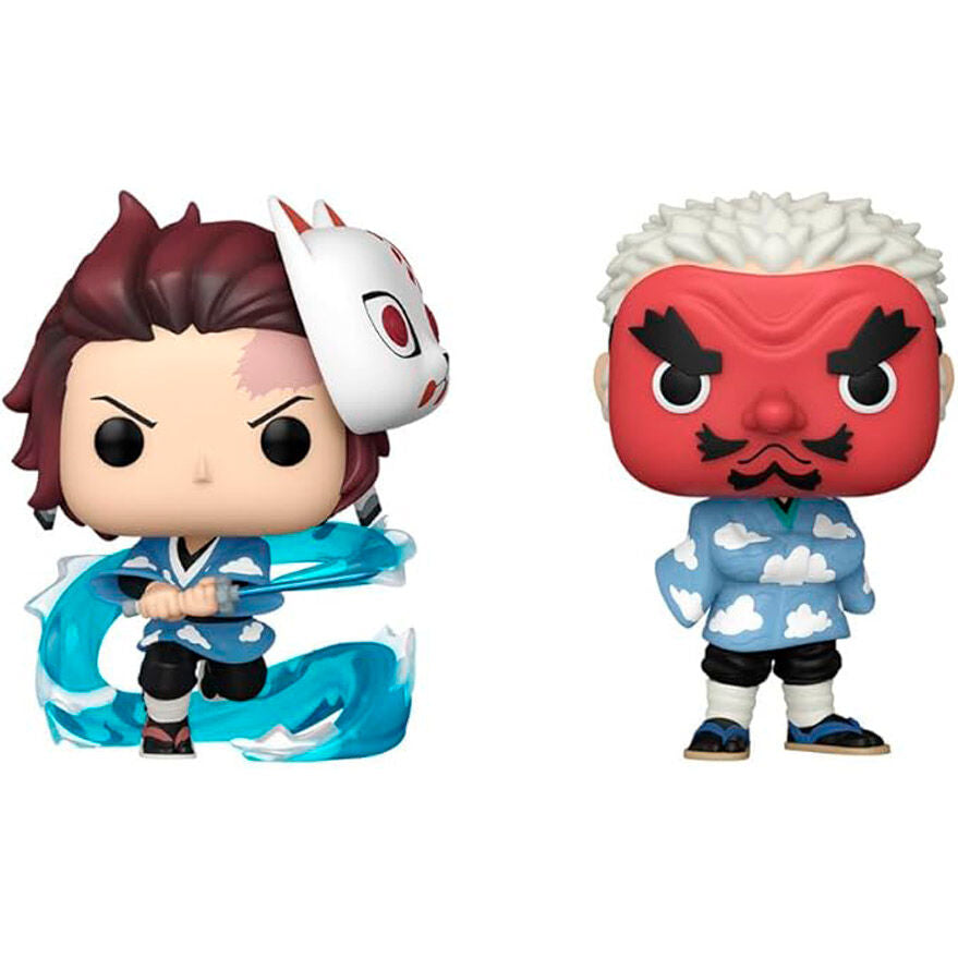 Blister 2 figuras POP Demon Slayer Kimetsu no Yaiba Tanjiro Kamado & Sakonji Urokodaki_1