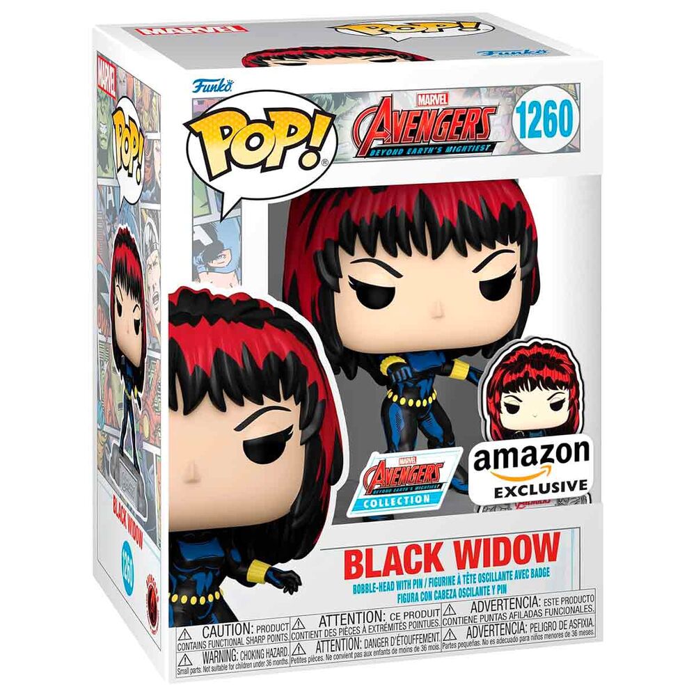 Figura POP Marvel Avengers 60th Anniversary Comic Black Widow with Pin Exclusive_1