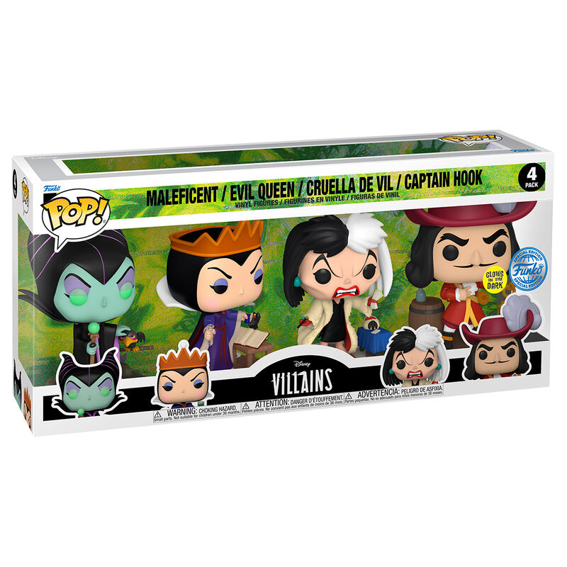 Blister 4 figuras POP Disney Villanas_1