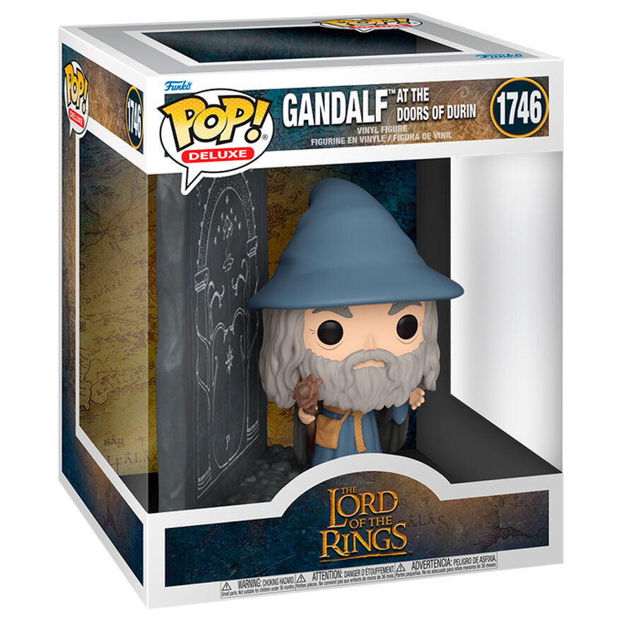 Figura POP Deluxe El Señor de los Anillos Gandalf with Doors of Durin_1