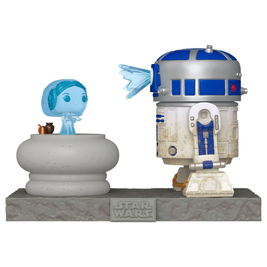 Figura POP Deluxe Star Wars R2-D2 and Princess Leia Hologram_1