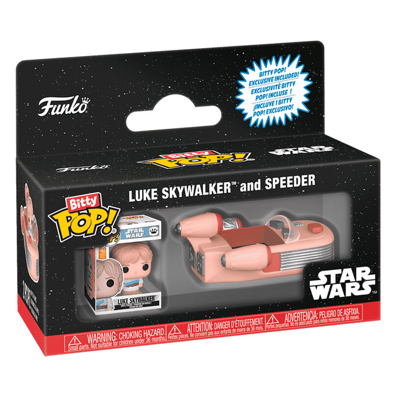 Figura Bitty Pop Rides Star Wars Luke Skywalker and Speeder_1