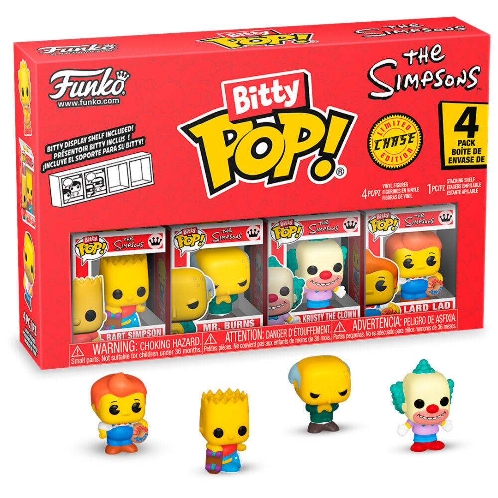 Blister 4 figuras Bitty POP Los Simpsons Bart_1