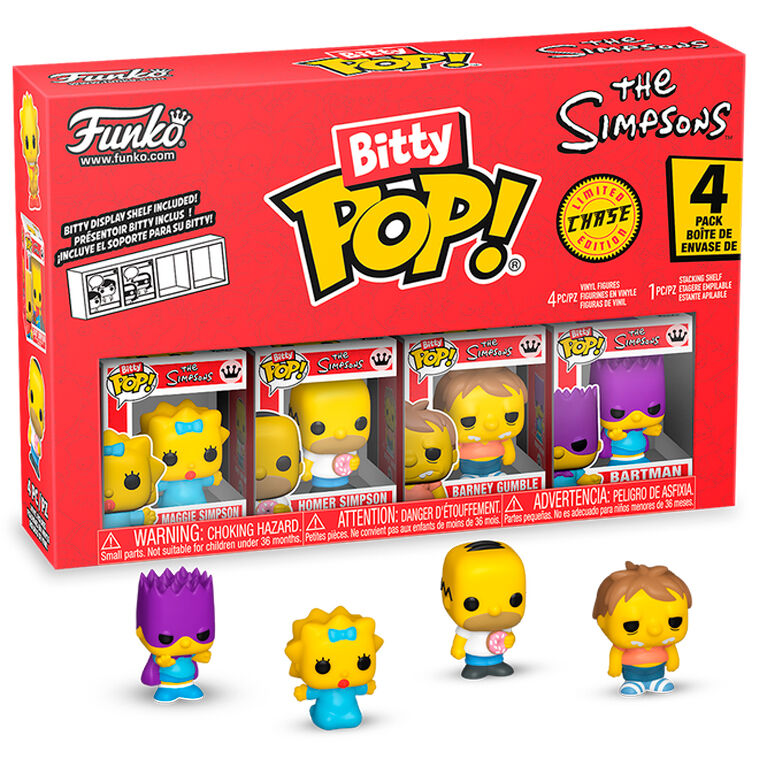 Blister 4 figuras Bitty POP Los Simpsons Maggie_1