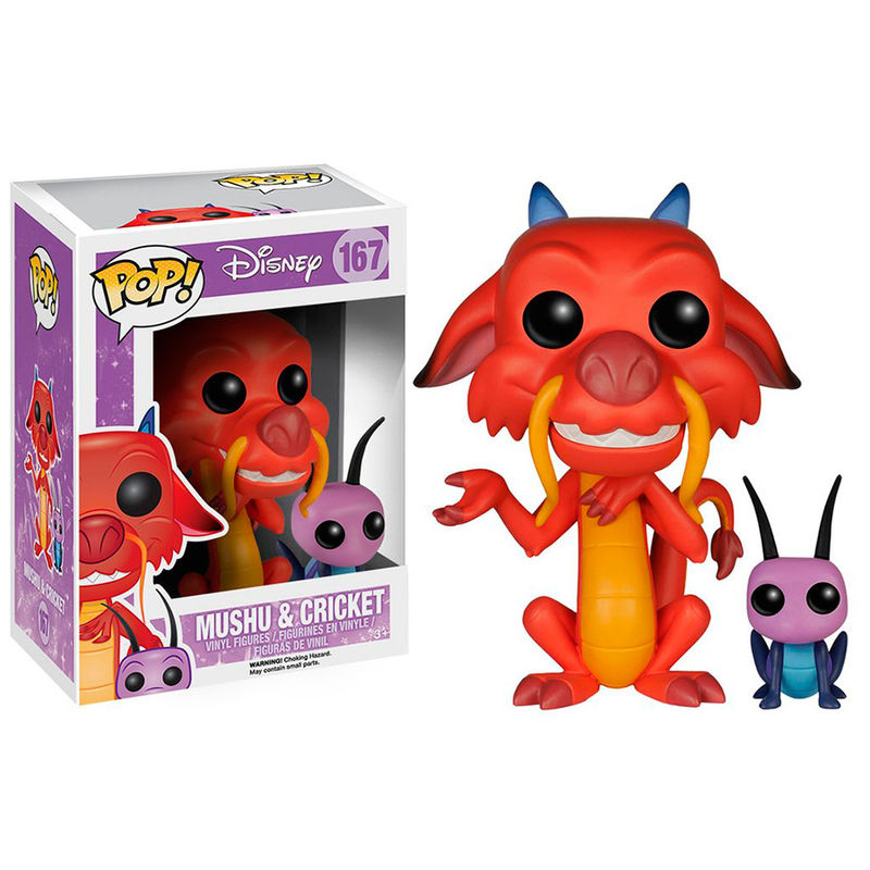 Figura POP Disney Mulan Mushu & Cricket_1