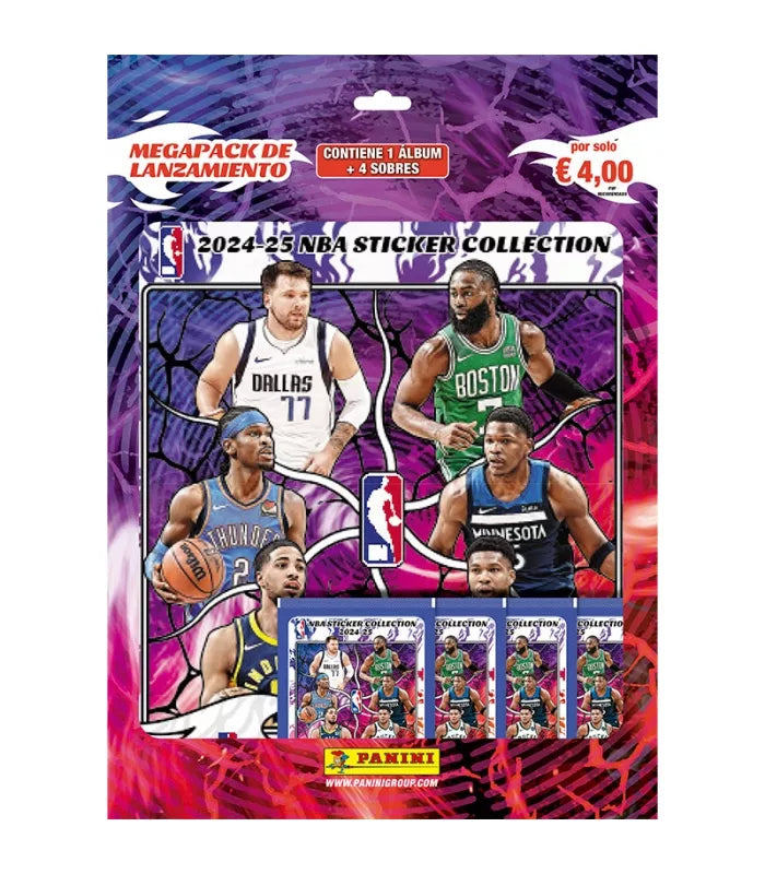 NBA Cartón Starter Pack (Álbum + 4 Sobres) NBA 2024-25 de Panini Cromos