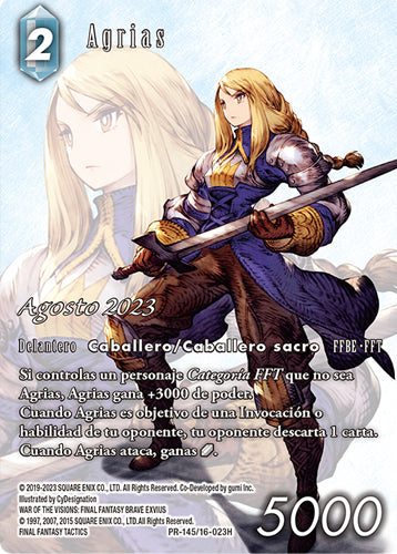 FINAL FANTASY TCG OPKIT AGRIAS (16+4) AGO23